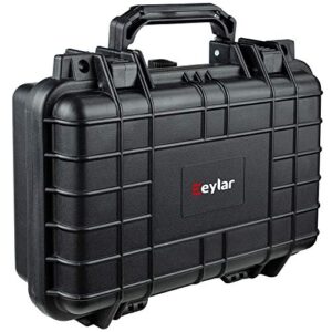 Eylar Tactical Hard Gun Case Water & Shock Proof With Foam TSA Approved 11.6 Inch 8.3 Inch 3.8 Inch (Black)