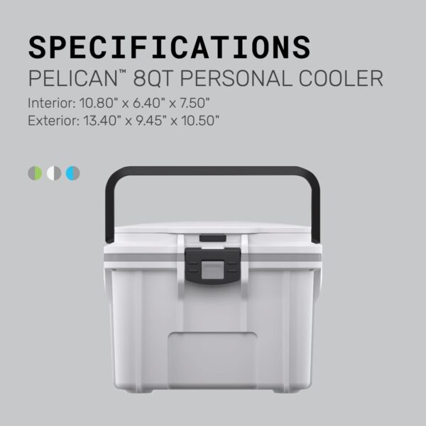 Pelican 8 Quart Personal Lunch Box Cooler (Dark Gray/Green) - Image 6