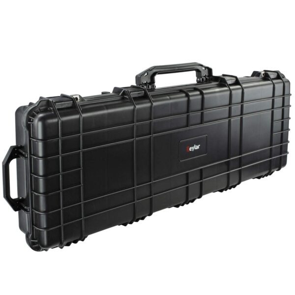 Eylar 48" Inch Protective Roller Rifle Hard Case with Foam, MWaterproof & Crushproof, Two Rifles Or Multiple Guns, Pressure Valve with Lockable Fittings Black - Image 9