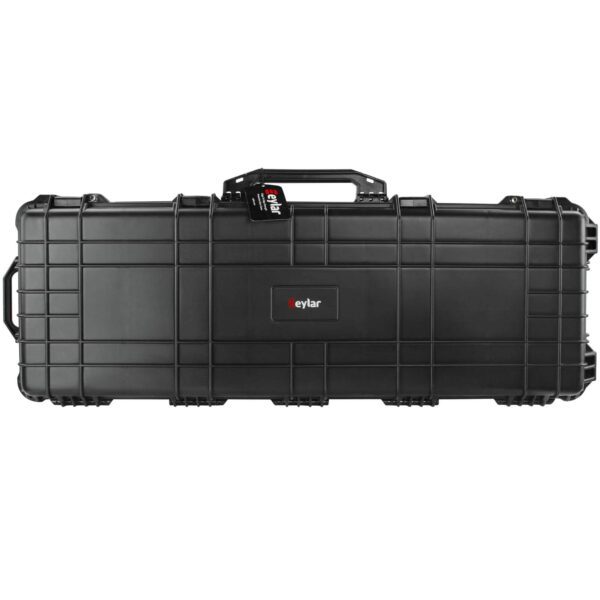 Eylar 48" Inch Protective Roller Rifle Hard Case with Foam, MWaterproof & Crushproof, Two Rifles Or Multiple Guns, Pressure Valve with Lockable Fittings Black - Image 6