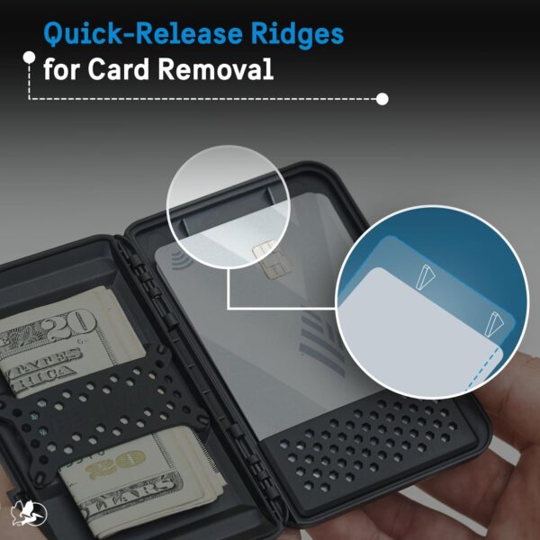 Pelican MagSafe Wallet for iPhone - Heavy Duty MIL-STD Snap-On Phone Magnetic Wallet and Phone Card Holder - Detachable and Slim Hard Case for iPhone 16 Pro Max /15 Pro Max/14/13/12 Series - Black - Image 2