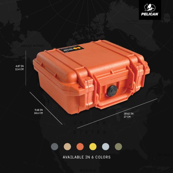 Pelican 1200 Camera Case With Foam (Orange) - Image 5