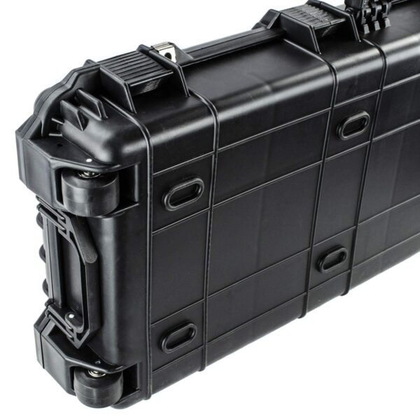 Eylar 38" Inch Protective Roller Rifle Hard Case with Foam, Waterproof & Crushproof, Two Rifles Or Multiple Guns, Pressure Valve with Lockable Fittings Black - Image 4