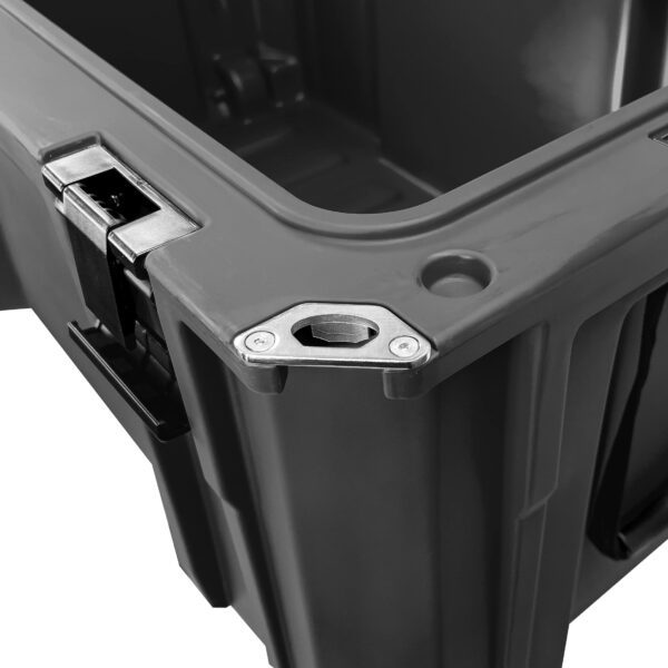 SR-90 Large Crossover Overland Cargo Case, Equipment Hard Case, Roto Molded, Stackable with Pad-Lock Hasp, Strap Mountable, TSA Standard, IPX4 Rated, 90 Liters (Black) - Image 3