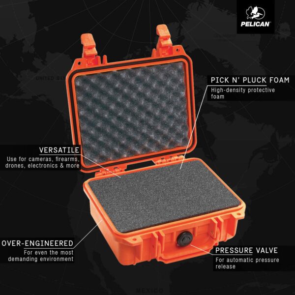 Pelican 1200 Camera Case With Foam (Orange) - Image 7