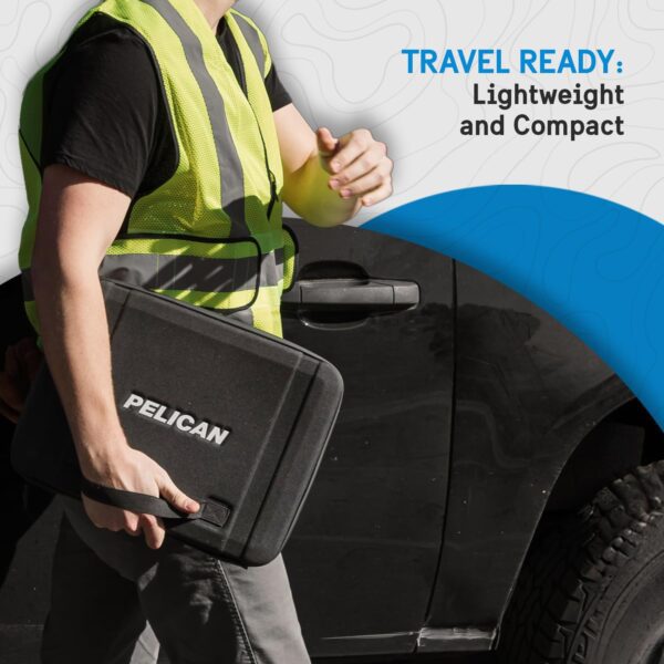 Pelican Adventurer - Laptop Bag/Case 14 Inch - [Elastic Carrying Handle] [Secure Zip Lock] Waterproof, Scratchproof and Heavy Duty Laptop Sleeve for All Laptops from 12 inches up to 14 inches - Black - Image 5