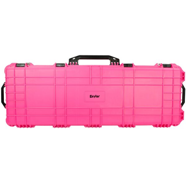 Eylar 38" Inch Protective Roller Rifle Hard Case with Foam, Waterproof & Crushproof, Two Rifles Or Multiple Guns, Pressure Valve with Lockable Fittings Pink - Image 5