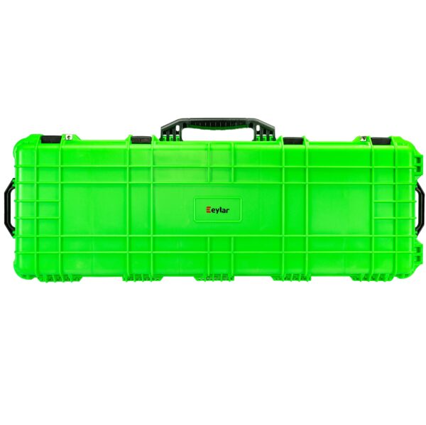 Eylar Protective Roller Rifle Hard Case With Foam, Waterproof & Crushproof, Two Rifles Or Multiple Guns, Pressure Valve With Lockable Fittings Neon Green (38") - Image 7