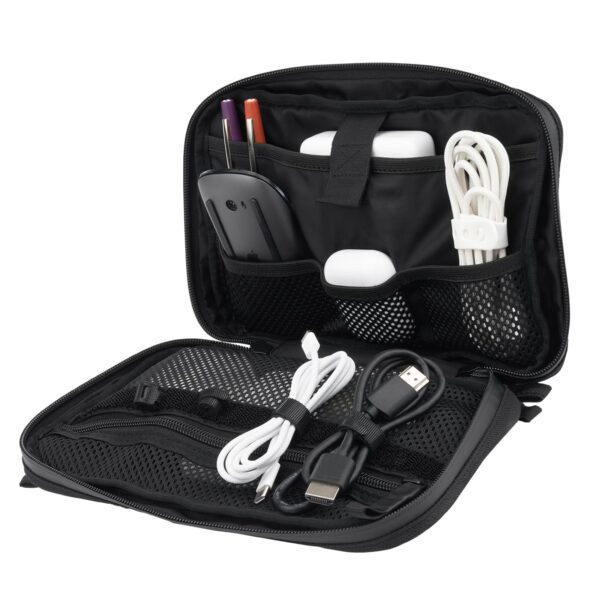 Pelican Electronic Organizer Travel Case - Portable Tech Pouch with Multiple Storage Mesh Pockets for Cables, Chargers, Power Bank, AirPods - Cord Organizer and Airplane Travel Essentials Bag - Black - Image 2