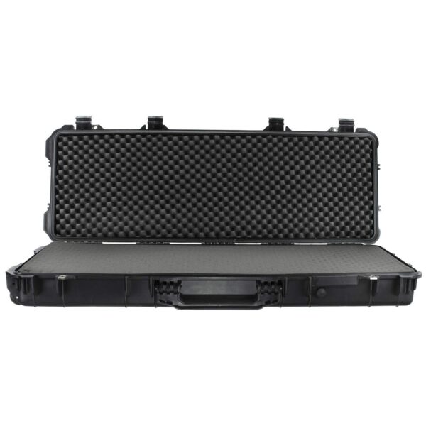 Eylar 48" Inch Protective Roller Rifle Hard Case with Foam, MWaterproof & Crushproof, Two Rifles Or Multiple Guns, Pressure Valve with Lockable Fittings Black - Image 7