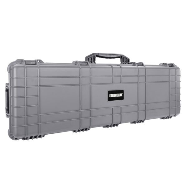 Eylar 44" Blackhawk Series Protective Roller Rifle Hard Case With Foam, Waterproof & Crushproof, Two Rifles Or Multiple Guns, Pressure Valve With Lockable Fittings (Gray, 44") - Image 5