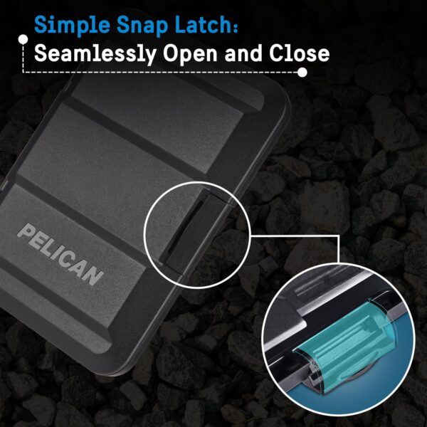 Pelican MagSafe Wallet for iPhone - Heavy Duty MIL-STD Snap-On Phone Magnetic Wallet and Phone Card Holder - Detachable and Slim Hard Case for iPhone 16 Pro Max /15 Pro Max/14/13/12 Series - Black - Image 4