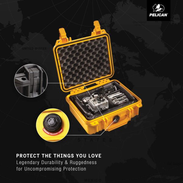 Pelican 1200 Camera Case With Foam (Orange) - Image 3