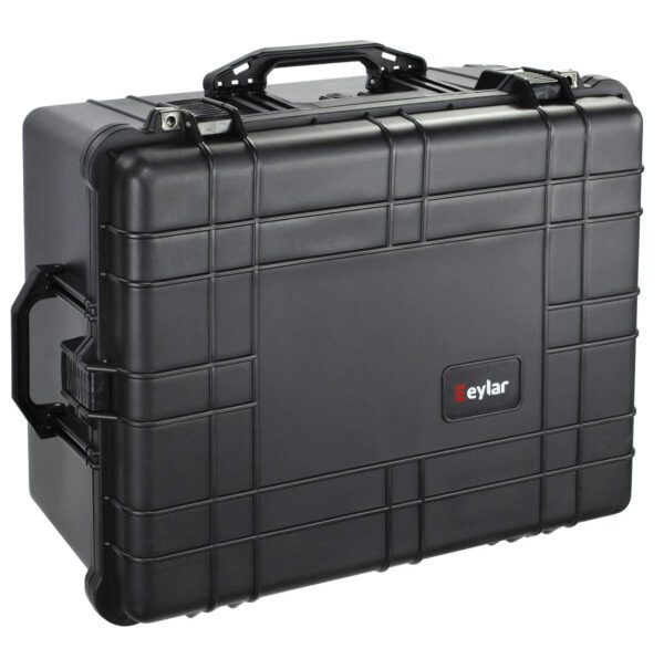 Eylar XL 23.75" Protective Roller Camera Hard Case for Cameras, Drones, Tools, and AV Equipment with IP67 Waterproof, Shock Resistant, and Customizable Foam Inserts (Black)