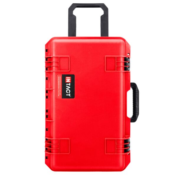 Eylar 22 Inch Intact Premium Series Hard Rolling Carry-On Travel Case, Lightweight and Durable Design with Foam (Red)