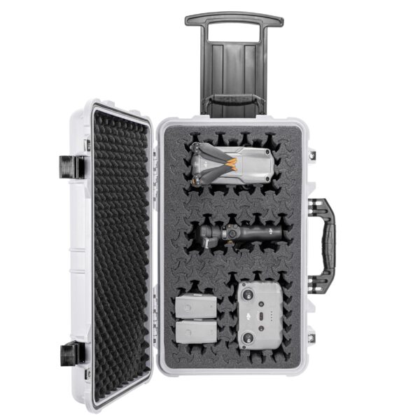 Eylar 22" Carry-On Roller Hard Case With Ragar Reconfigurable & Reusable XP Crosslink Foam, Waterproof, Shockproof For Equipment, Drones And Cameras, TSA Standard (2 Ragar Layers) (White) - Image 8