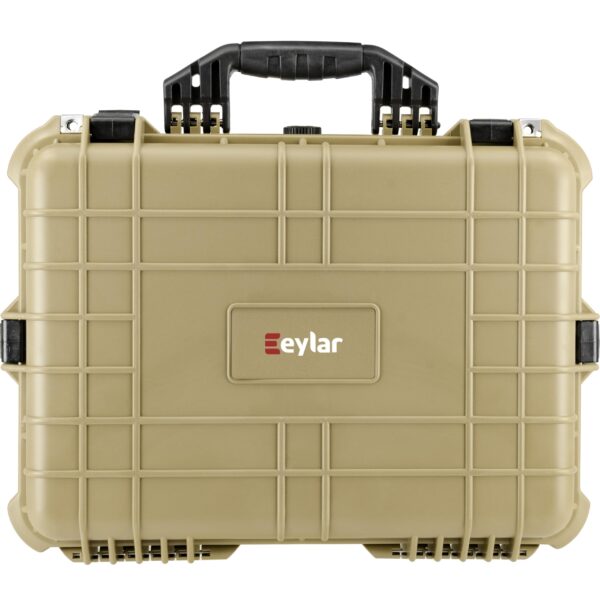 Eylar 20" Large Hard Case Equipped With Ragar Reconfigurable & Reusable XP Crosslinked Foam Insert, Waterproof, Shockproof For Equipment, Drones And Cameras (2 Ragar Layers) (Tan) - Image 2