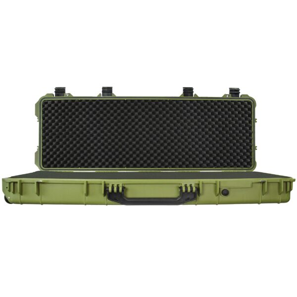 Eylar 38" Inch Protective Roller Rifle Hard Case with Foam, Waterproof & Crushproof, Two Rifles Or Multiple Guns, Pressure Valve with Lockable Fittings OD Green - Image 7