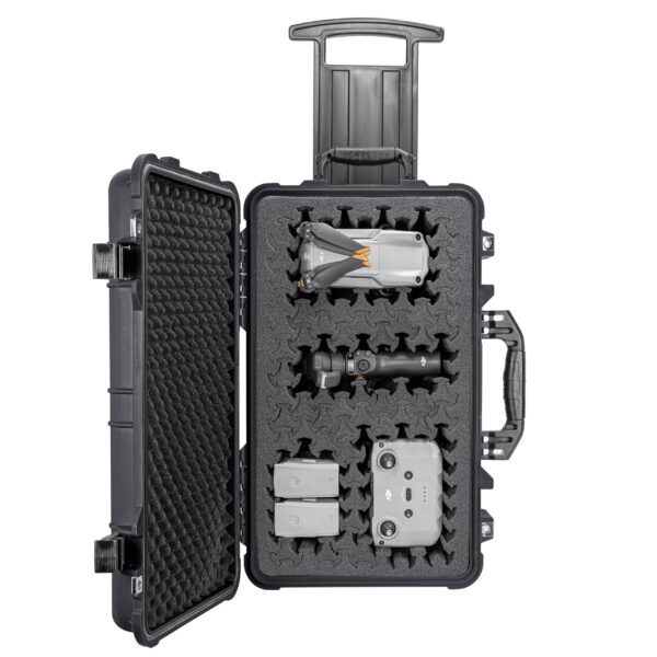 Eylar 22" Carry-On Roller Hard Case With Ragar Reconfigurable & Reusable XP Crosslink Foam, Waterproof, Shockproof For Equipment, Drones And Cameras, TSA Standard (2 Ragar Layers) (Black) - Image 8
