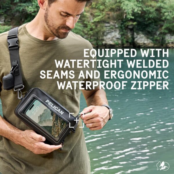 Pelican Marine Waterproof Sling Bag 2L - Crossbody Bag for Women/Men w/Detachable Adjustable Strap and Touchscreen Compatible Phone Compartment - Travel Essentials for Camping, Beach, Cruise, Hiking - Image 5