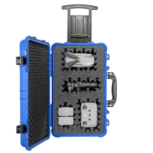Eylar 22" Carry-On Roller Hard Case With Ragar Reconfigurable & Reusable XP Crosslink Foam, Waterproof, Shockproof For Equipment, Drones And Cameras, TSA Standard (2 Ragar Layers) (Blue) - Image 8