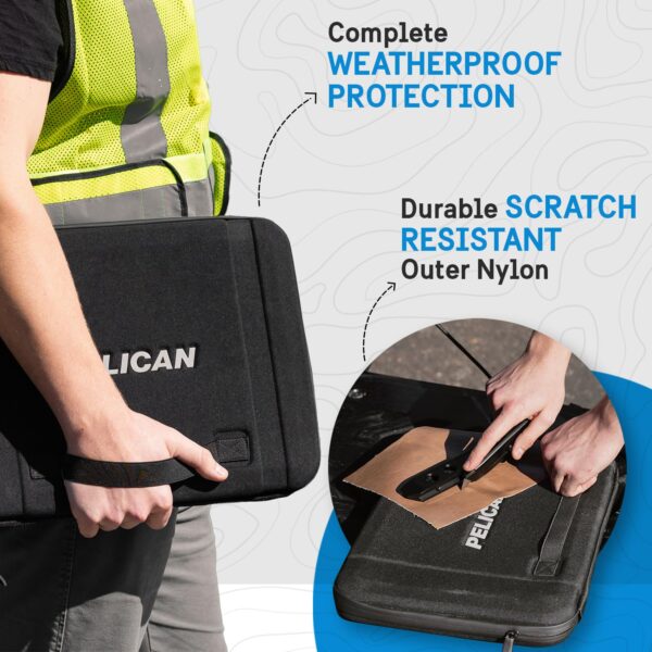 Pelican Adventurer - Laptop Bag/Case 14 Inch - [Elastic Carrying Handle] [Secure Zip Lock] Waterproof, Scratchproof and Heavy Duty Laptop Sleeve for All Laptops from 12 inches up to 14 inches - Black - Image 8