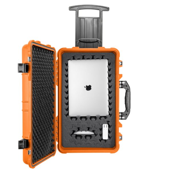 Eylar 22" Carry-On Roller Hard Case With Ragar Reconfigurable & Reusable XP Crosslink Foam, Waterproof, Shockproof For Equipment, Drones And Cameras, TSA Standard (2 Ragar Layers) (Orange) - Image 7