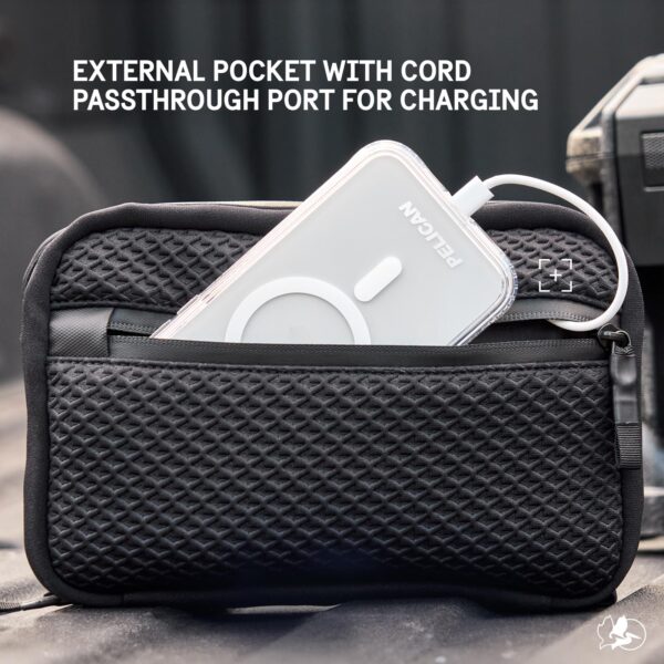 Pelican Electronic Organizer Travel Case - Portable Tech Pouch with Multiple Storage Mesh Pockets for Cables, Chargers, Power Bank, AirPods - Cord Organizer and Airplane Travel Essentials Bag - Black - Image 7