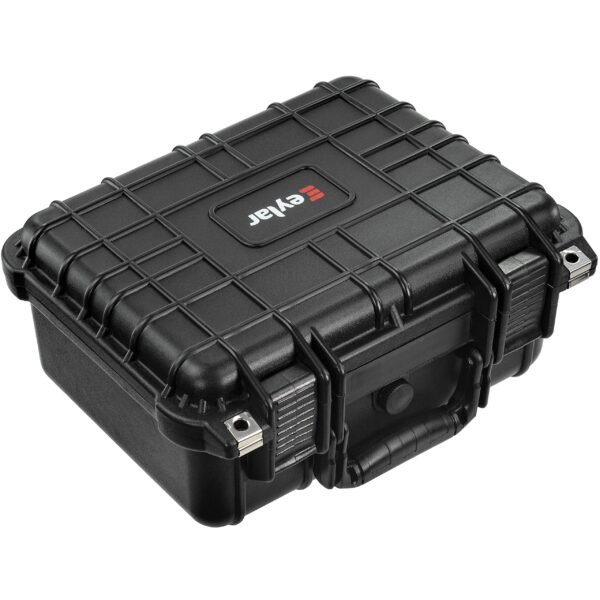 Eylar 13" Protective Hard Camera Case, IP67 Waterproof & Shockproof for Gear, Audio & Video Equipment, Drones, and Tools with Customizable Foam, TSA Approved, 13.37 Inch x 11.62 Inch x 6 Inch (Black) - Image 4