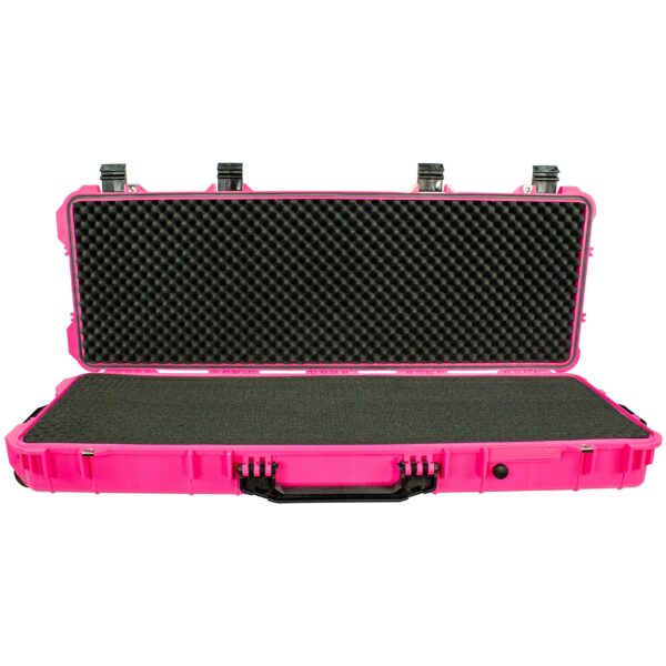 Eylar 38" Inch Protective Roller Rifle Hard Case with Foam, Waterproof & Crushproof, Two Rifles Or Multiple Guns, Pressure Valve with Lockable Fittings Pink - Image 7