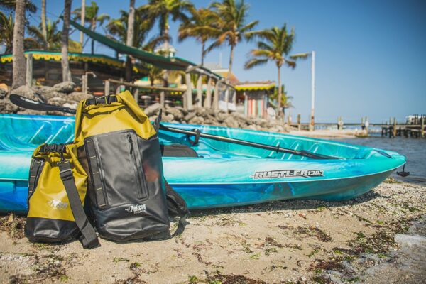 Pelican ExoDry 20L Medium Drybag - Waterproof - Shoulder Straps - Thick & Lightweight - Roll Top Dry Compression - Keeps Gear Dry for Kayaking, Rafting, Hiking and Fishing - Black - Image 3