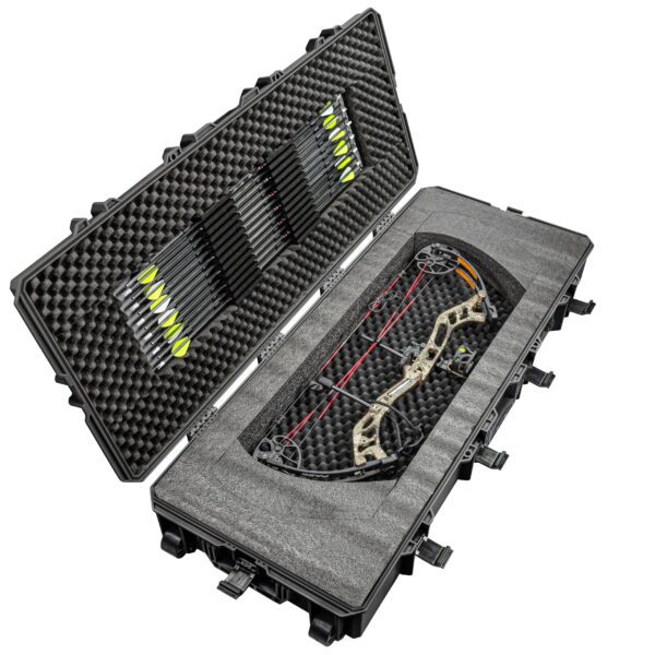Eylar 48 Inch Intact Series Rolling Deep Hard Bow Case, Lightweight and Durable Stacker Design with Pre-Cut Foam Insert (Black) - Image 7