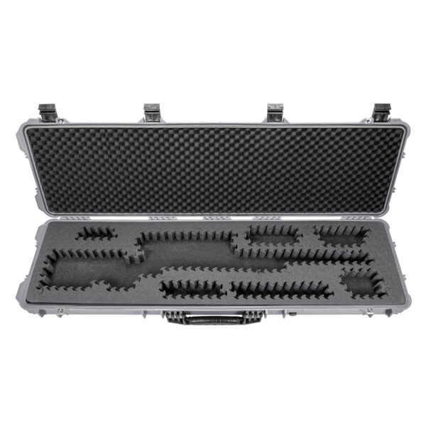 Eylar 48” Hard Rifle Case Equipped With Ragar Reconfigurable & Reusable XP Crosslinked Foam Insert, Waterproof, Shockproof Meets TSA Requirements (Gray) - Image 7