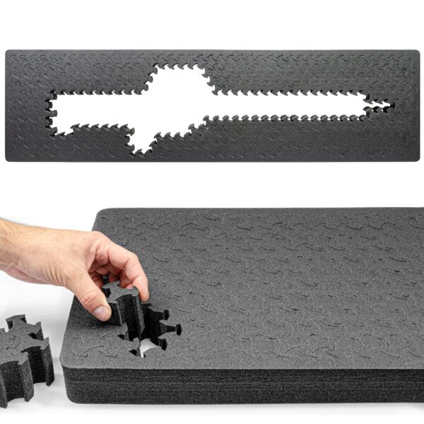Eylar 53” Hard Rifle Case Equipped With Ragar Reconfigurable & Reusable Foam Insert, Waterproof, Shockproof Meets TSA Requirements (Black) - Image 8