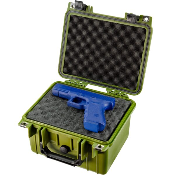 Eylar Small 10.62" Deep Hard Gun Case Waterproof with Foam TSA Standards (Green)