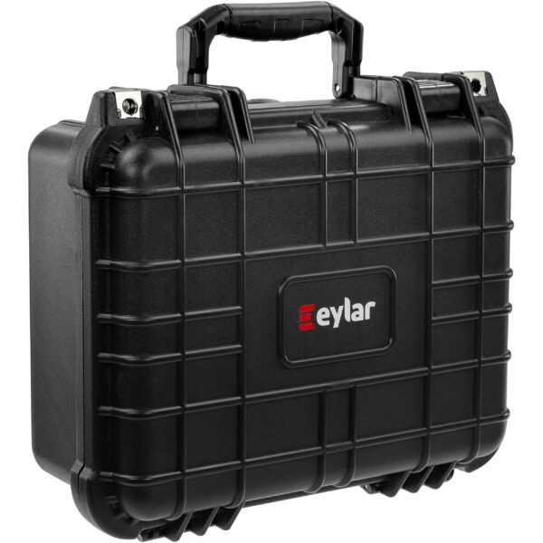 Eylar 13" Protective Hard Camera Case, IP67 Waterproof & Shockproof for Gear, Audio & Video Equipment, Drones, and Tools with Customizable Foam, TSA Approved, 13.37 Inch x 11.62 Inch x 6 Inch (Black) - Image 3