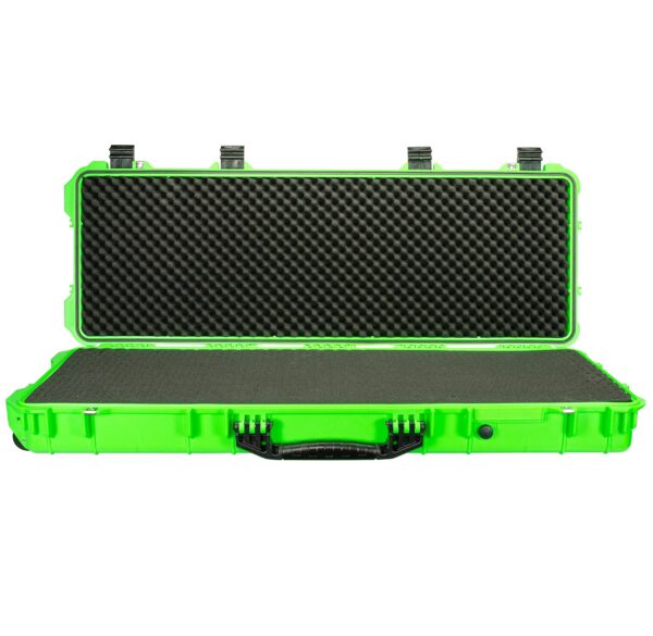 Eylar Protective Roller Rifle Hard Case With Foam, Waterproof & Crushproof, Two Rifles Or Multiple Guns, Pressure Valve With Lockable Fittings Neon Green (38") - Image 6