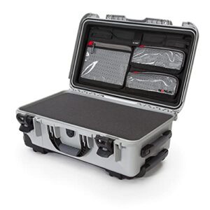 Nanuk 935 Waterproof, Impact-Resistant, Retractable Handle and Reinforced Metal Padlock Holes Carry-On Hard Case with Lid Organizer and Foam Insert (Silver)