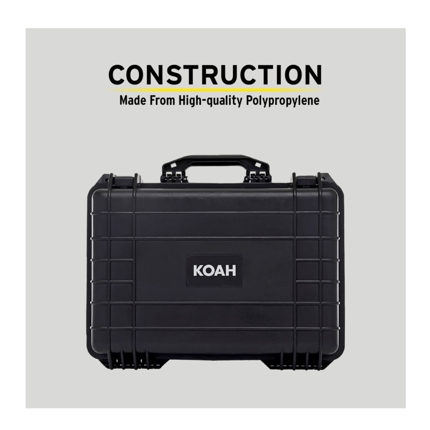 Koah Weatherproof Hard Case with Customizable Foam (18 x 14 x 7 Inch, 2-Pack) Bundle (2 Items) - Image 6