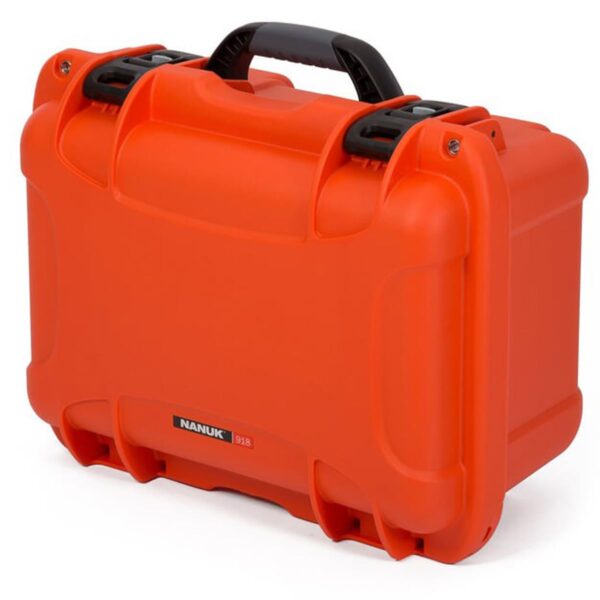 Nanuk Medium Series 918 Lightweight NK-7 Resin Waterproof Protective Case with Foam Insert for 6 Camera Lens, Orange - Image 2