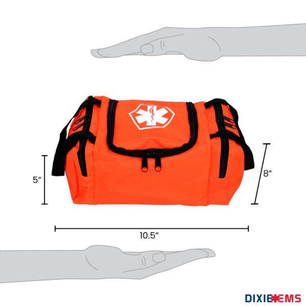 Dixie EMS Dixigear Empty First Responder II Bag 10.5" x 5" x 8" - Orange - Image 5