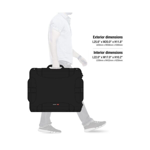 Nanuk Wheeled Series 955 Lightweight NK-7 Resin Waterproof Hard Case with Foam Insert, Black - Image 8