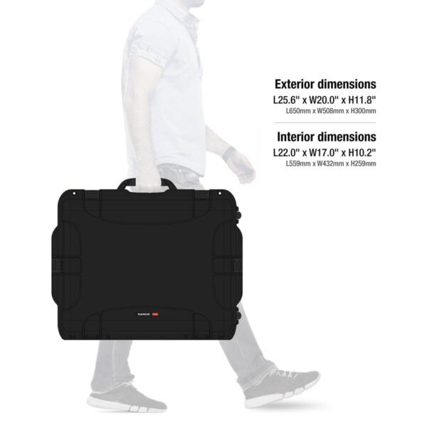 Nanuk Wheeled Series 955 Lightweight NK-7 Resin Waterproof Hard Case without Foam, Black - Image 8
