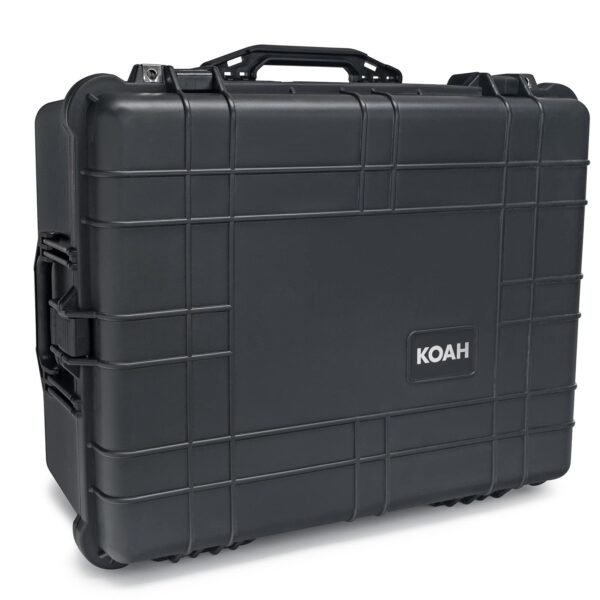 Koah Weatherproof Wheeled Hard Case with Customizable Foam (25 x 20 x 12 Inch, 2-Pack) Bundle (2 Items) - Image 4