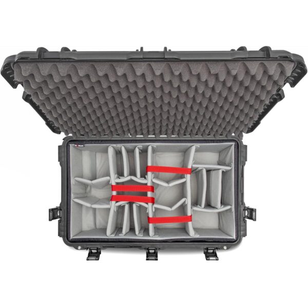 Nanuk 962 Wheeled Waterproof Hard Case with 6-Pocket Lid Organizer and Padded Divider, Black - Image 8