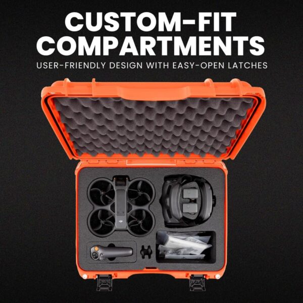Nanuk 925 DJI™ Avata 2 Fly More Combo - Waterproof Hard Case with Drone Foam Insert, Crushproof, Portable Travel Case, Made in North America - Orange (18.7" x 14.8" x 7") - Image 6