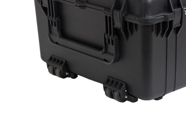 MEIJIA Portable Waterproof Protective Case,Hard Camera Case With Retractable Pull Handle And Rolling Wheels,Customizable Fit Foam Inserted,Elegant Black, 33.43"X28.39"X17.64" - Image 4