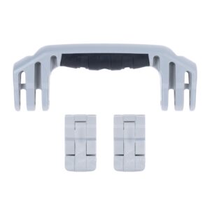 Pelican 1450 Replacement Handle Latch Set by ColorCase - Silver Handles Double Throw Latches