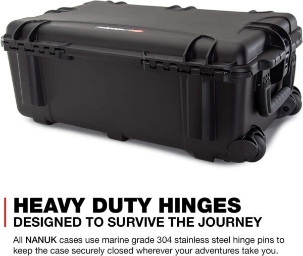 Nanuk Wheeled Series 963 Waterproof Hard Case with Lid Organizer and Padded Dividers, Black - Image 2