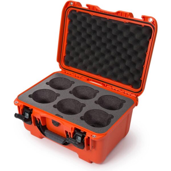 Nanuk Medium Series 918 Lightweight NK-7 Resin Waterproof Protective Case with Foam Insert for 6 Camera Lens, Orange - Image 7